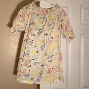 Off shoulder lace-up back cotton Zara dress NWOT